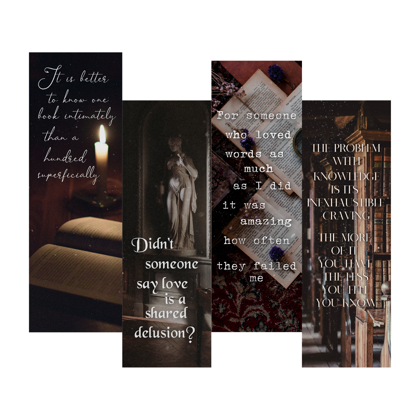 Dark Academia Bookmark Set