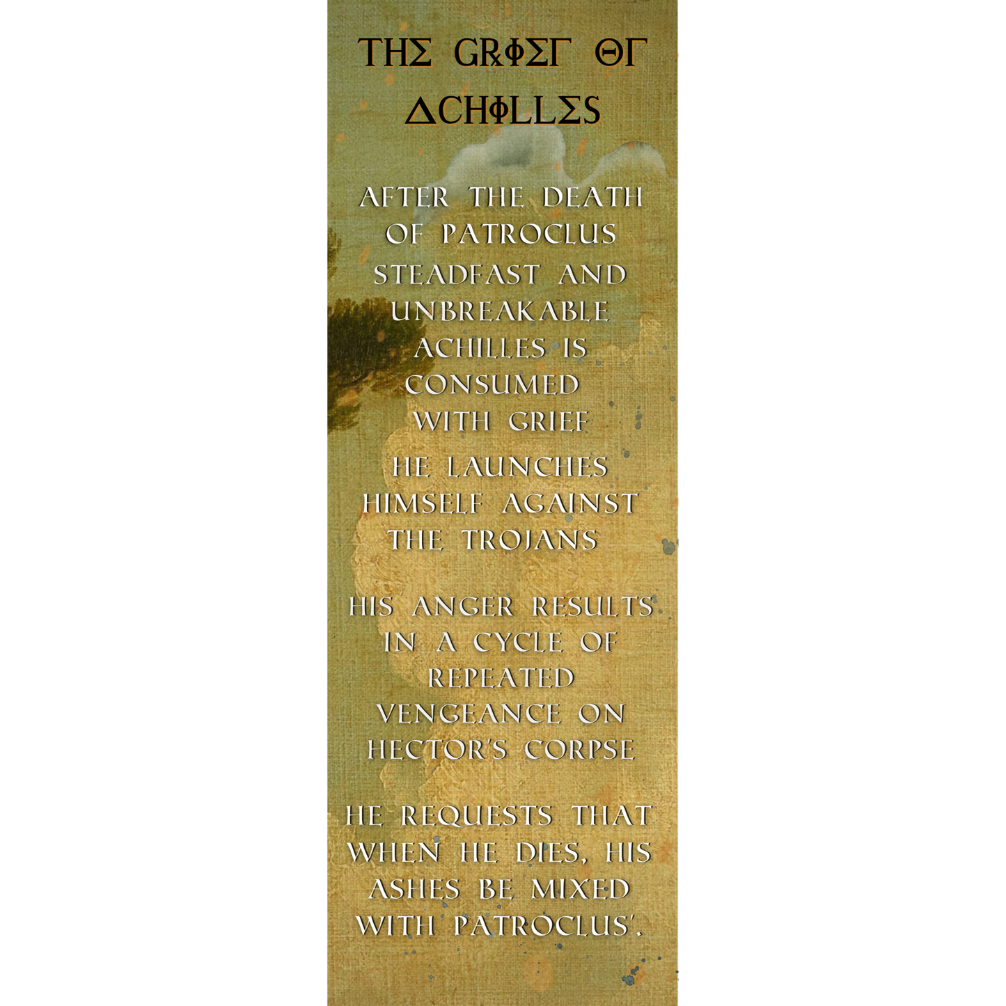 The Grief of Achilles Bookmark