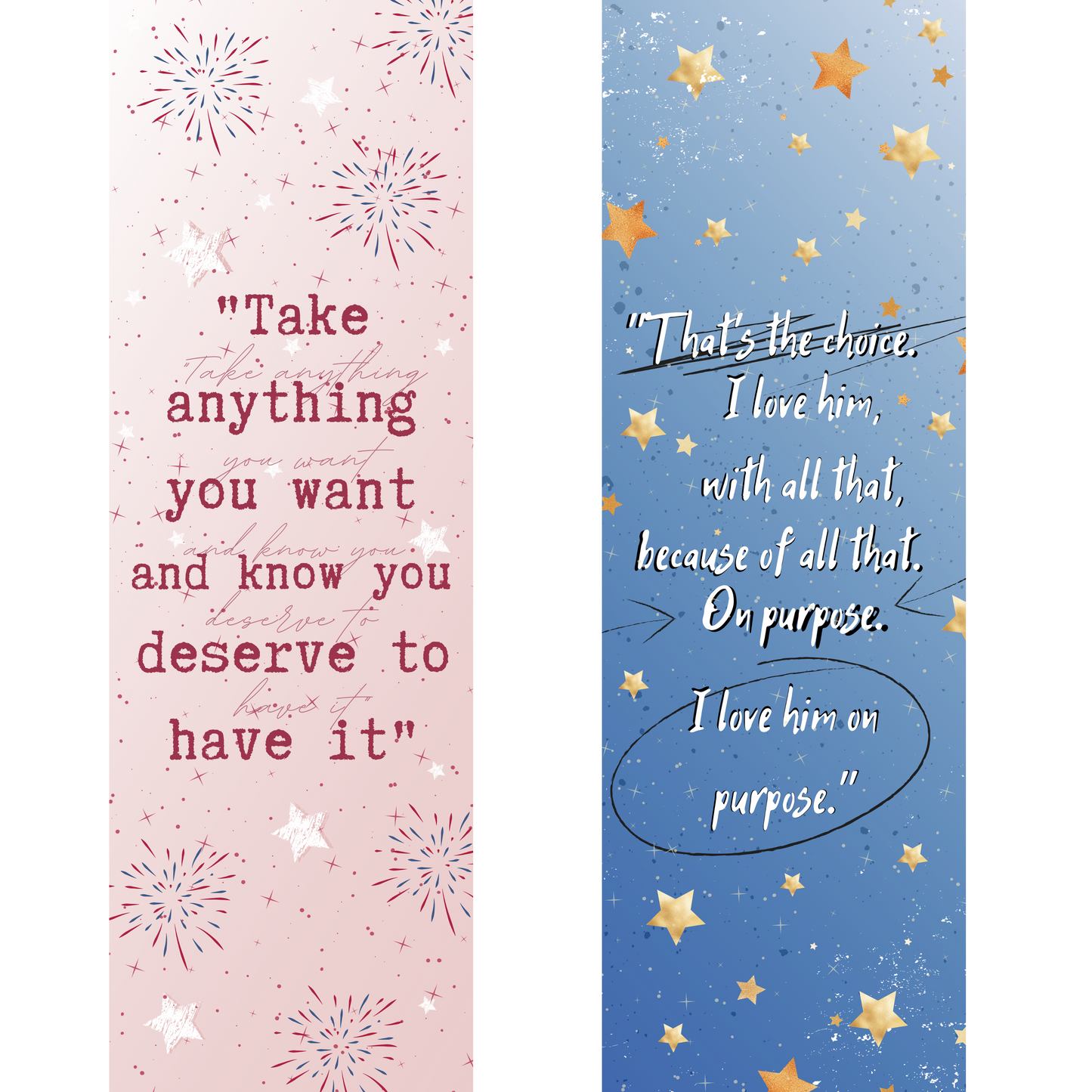 Red White and Royal Blue Bookmark Set