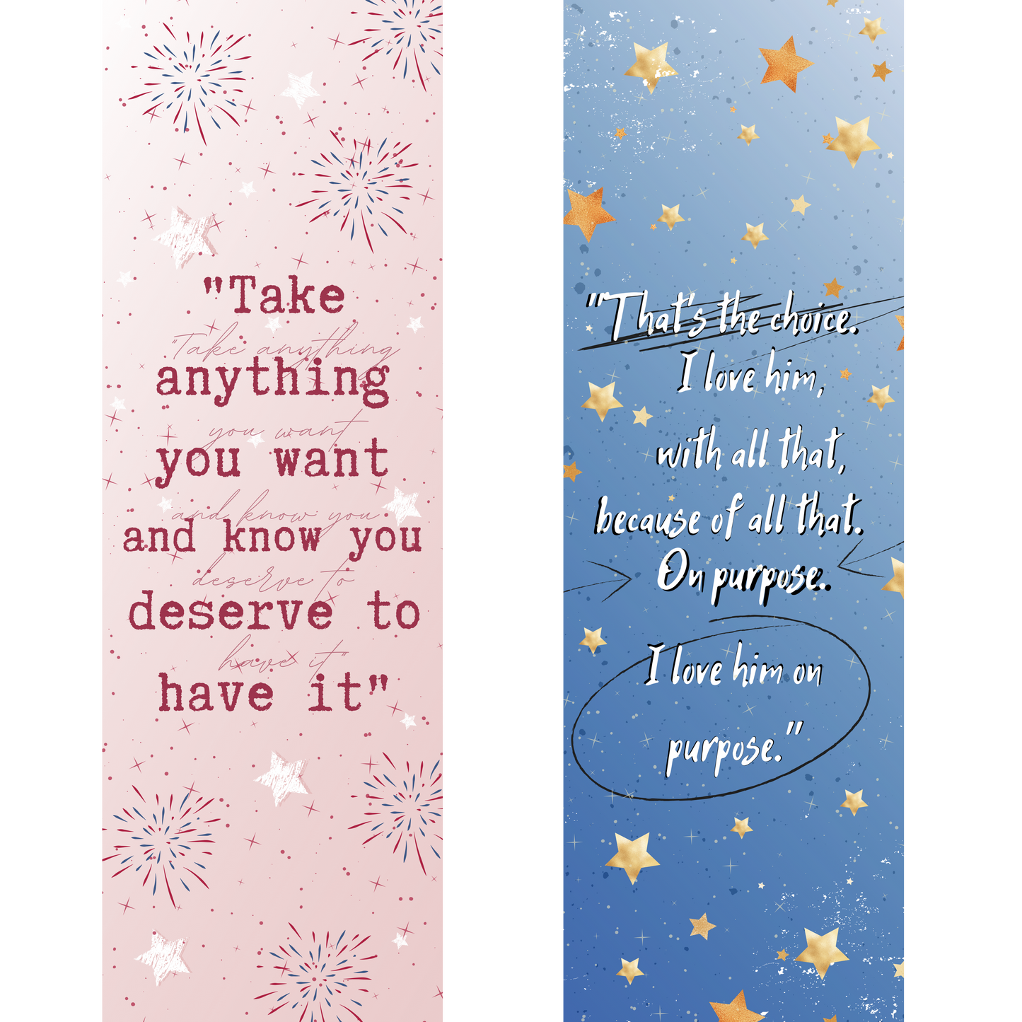Red White and Royal Blue Bookmark Set