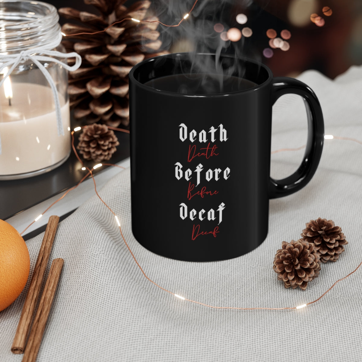 Death Before Decaf Mug