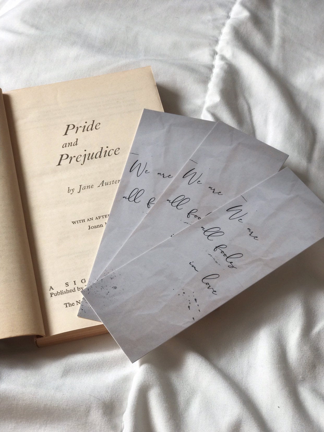 Pride & Prejudice Inspired bookmark
