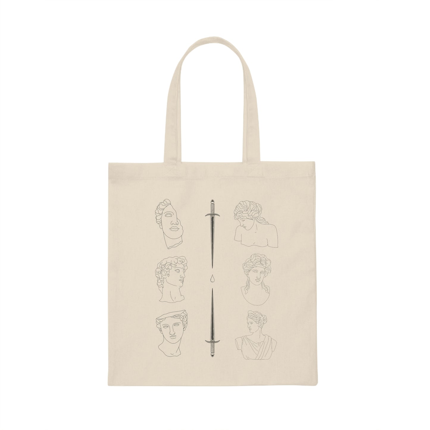 Romantic Academia Canvas Tote Bag - light