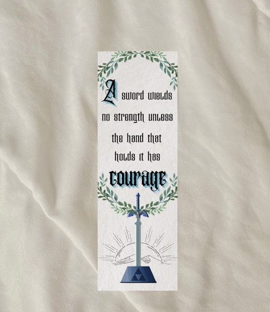 The Legend of Zelda Inspired Courage Bookmark