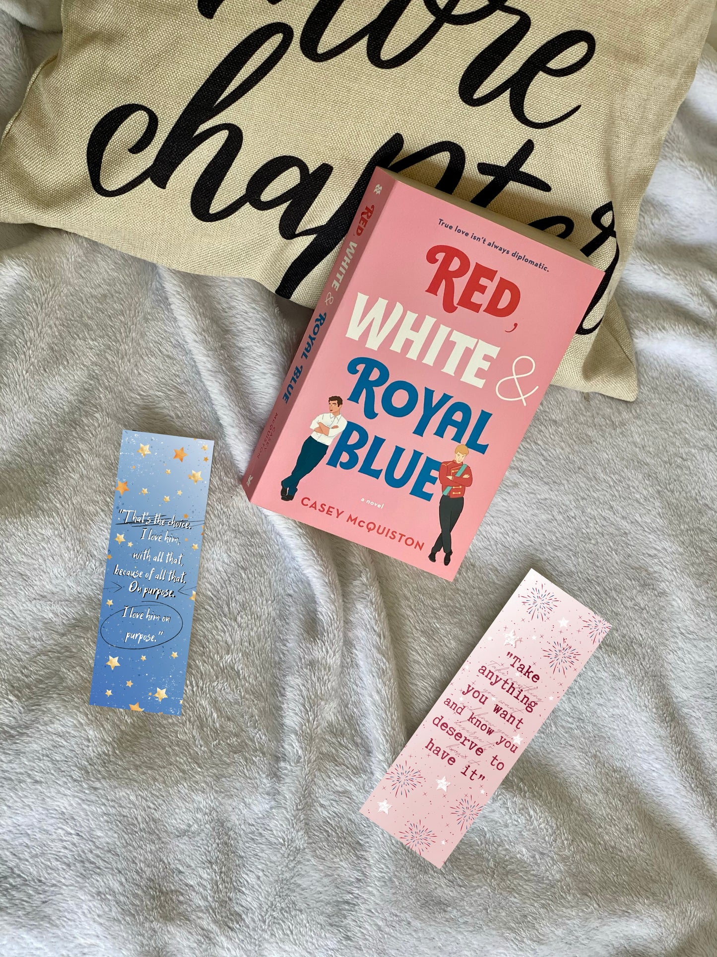 Red White and Royal Blue Bookmark Set