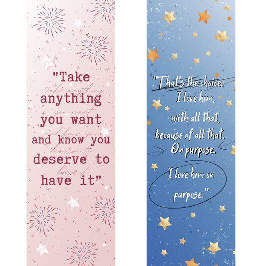 Red White and Royal Blue Bookmark Set