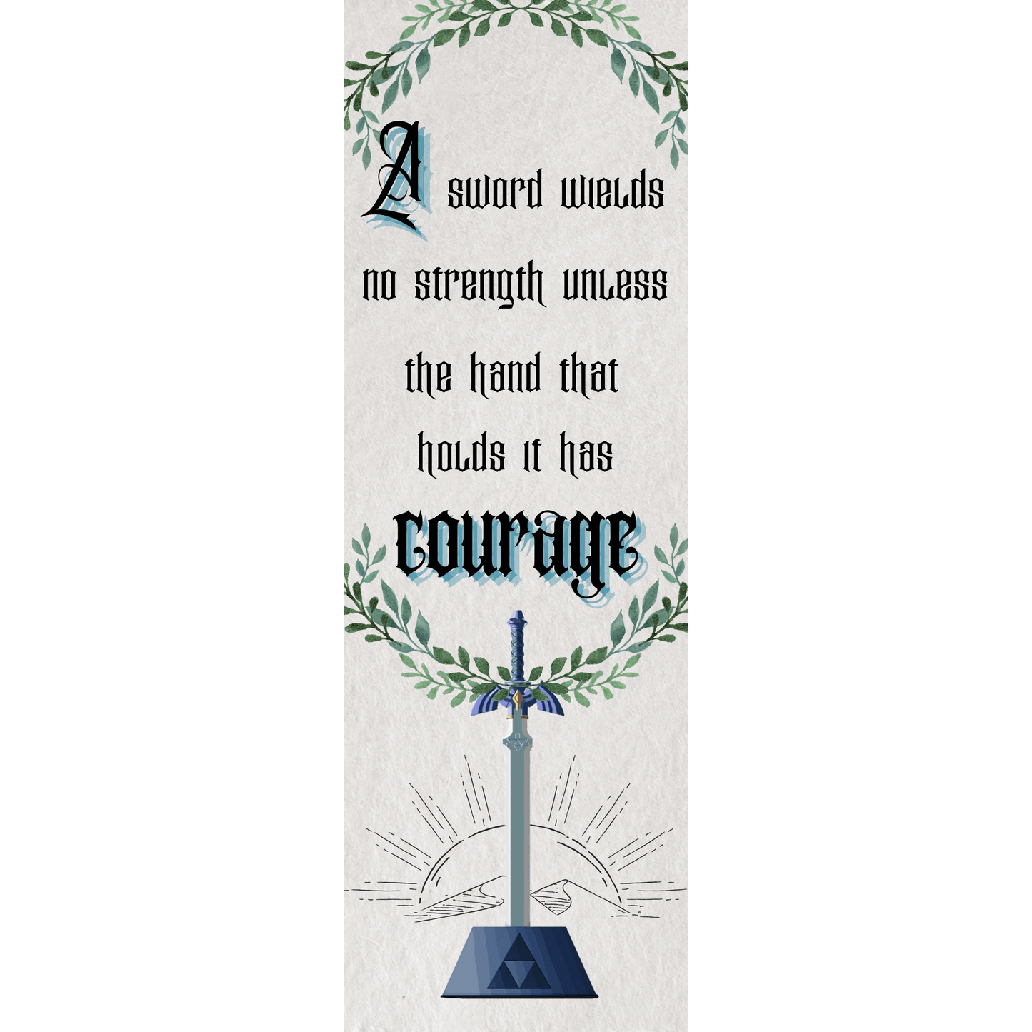 The Legend of Zelda Inspired Courage Bookmark