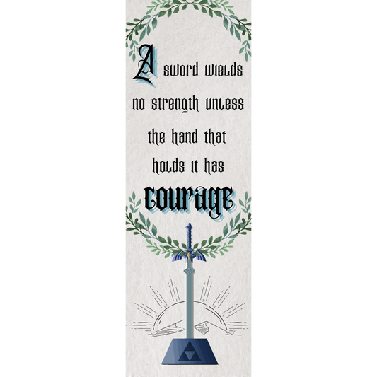 The Legend of Zelda Inspired Courage Bookmark